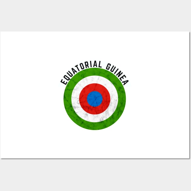 Equatorial Guinea Roundel Flag Wall Art by TravelTime